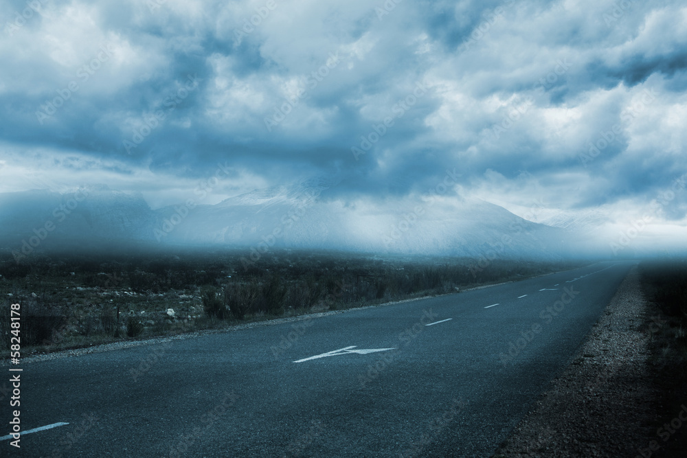 Fototapeta premium Landscape with cloudy sky