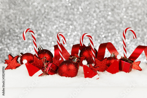Christmas decoration and candies