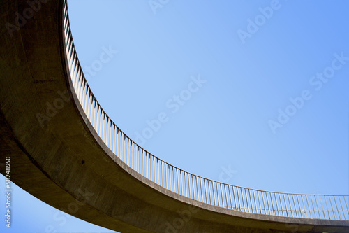 Isolated Abstract Closeup of Overhead Footbridge © lcswart