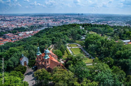 Aerial view on Prague