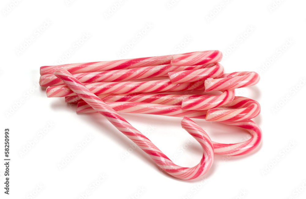 Striped Christmas candies Striped Christmas candies