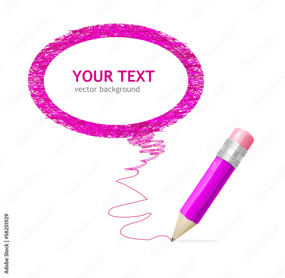 Pencil speech bubble Pencil speech bubble