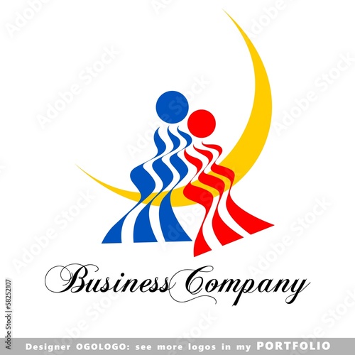 abstract business logo emblem vector