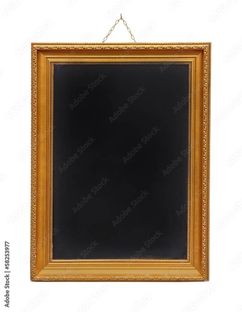 Fototapeta premium Gold frame blackboard