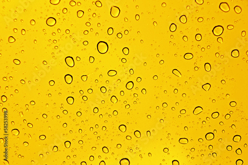Water-drops on yellow