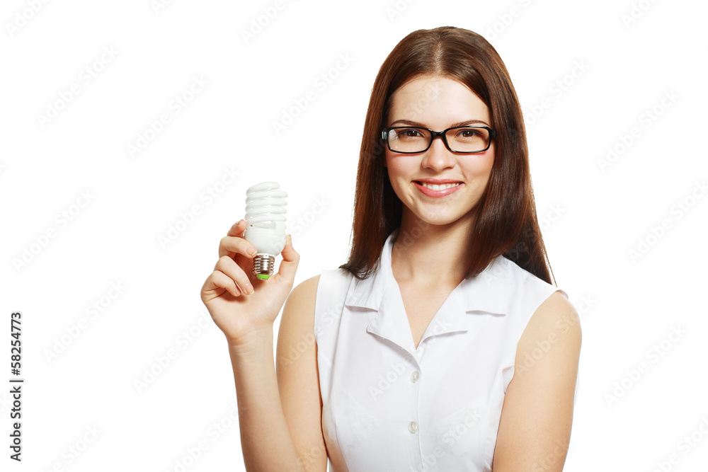 woman in glasses holding lamp woman in glasses holding lamp