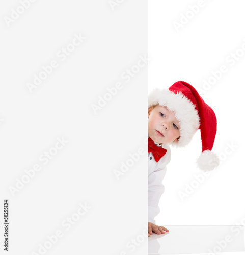 weihnachtskind mit plakat © drubig-photo