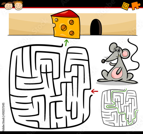 cartoon maze or labyrinth game