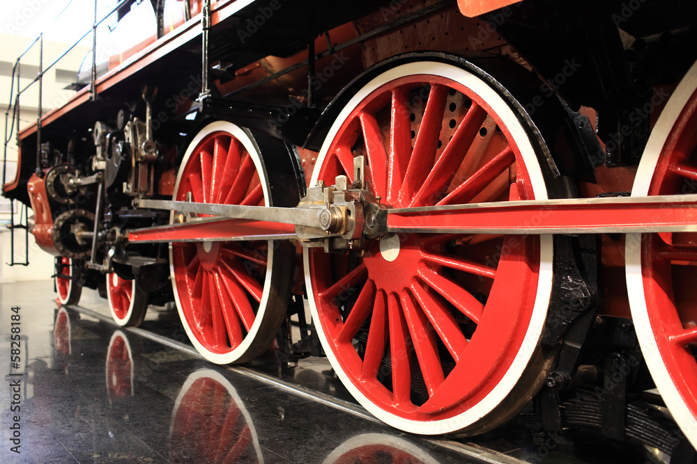 Wheels of old train
