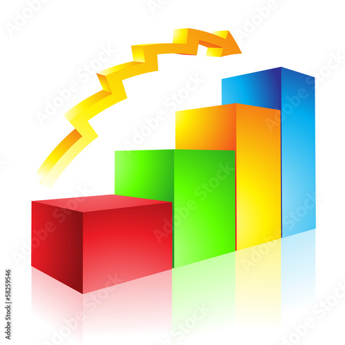 Colorful Glossy Stat Bars and Arrow
