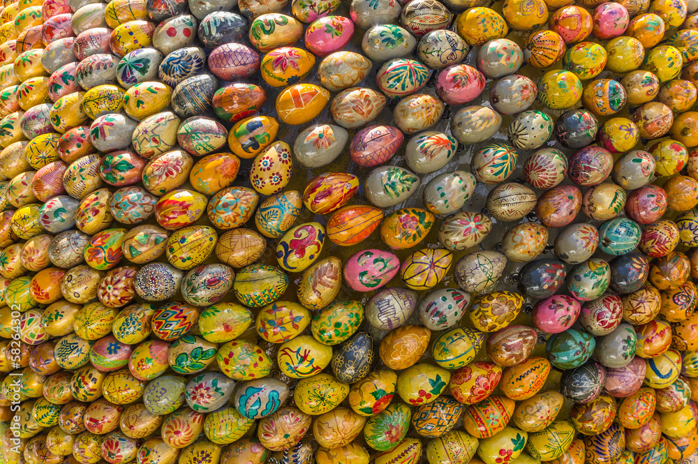 Multicolored easter eggs of the Kiev Pechersk Lavra Multicolored easter eggs of the Kiev Pechersk Lavra