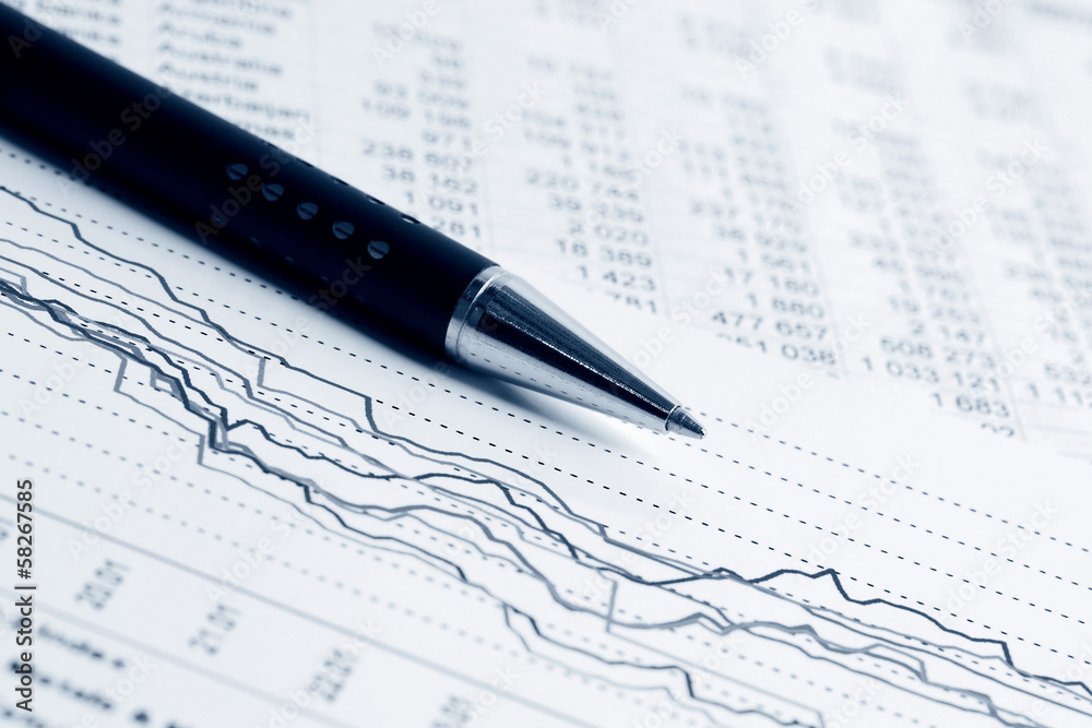 Financial graphs and charts