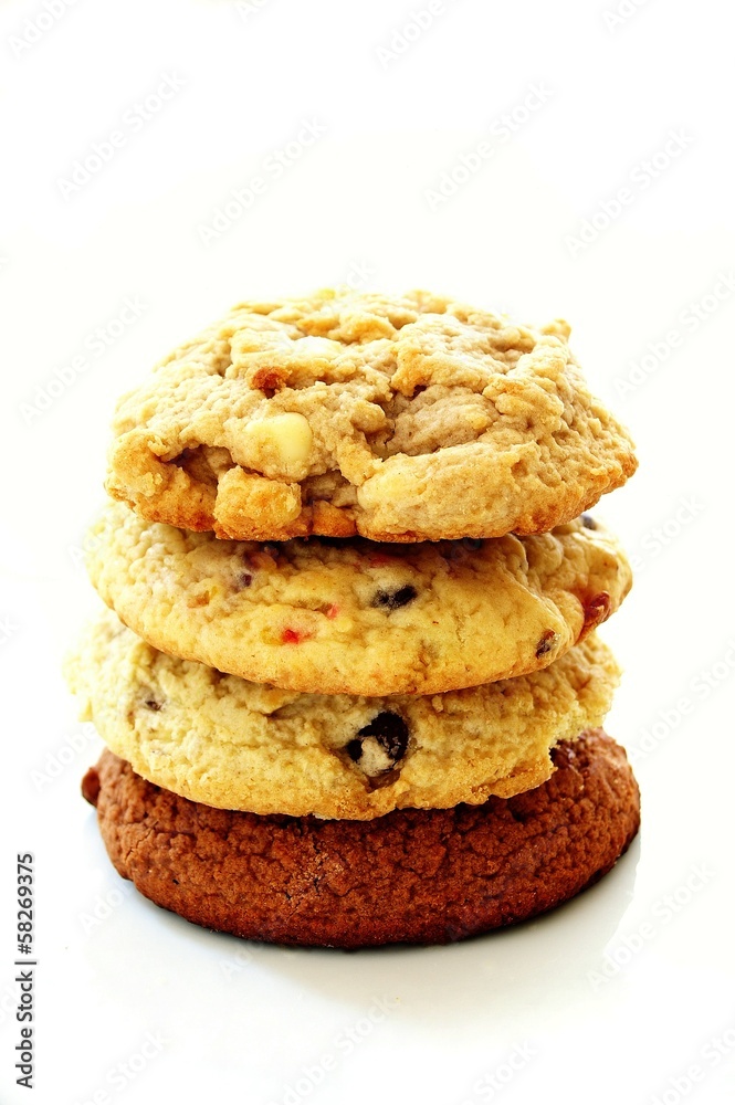 cookie selection isolated on white background