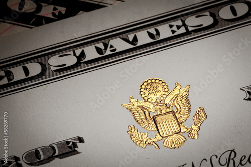 Symbols of the United States of America,  gold american eagle.