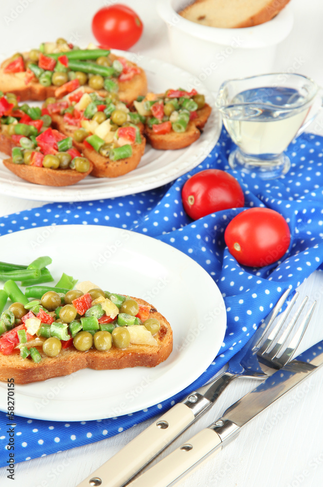 Sandwiches with vegetables and greens Sandwiches with vegetables and greens