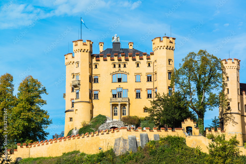 Hohenschwangau castle in the Bavarian Alps - Tirol, Germany