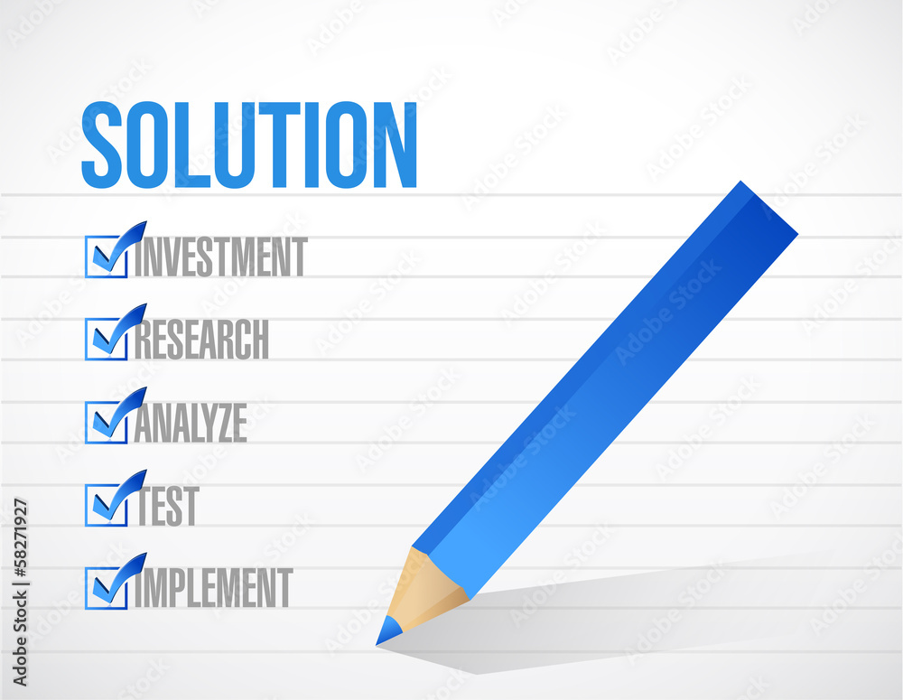 solution check list illustration design solution check list illustration design