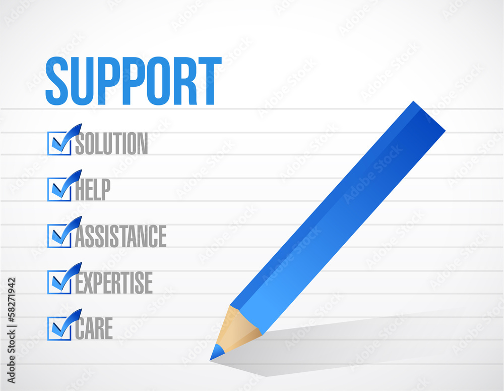 support check list illustration design support check list illustration design