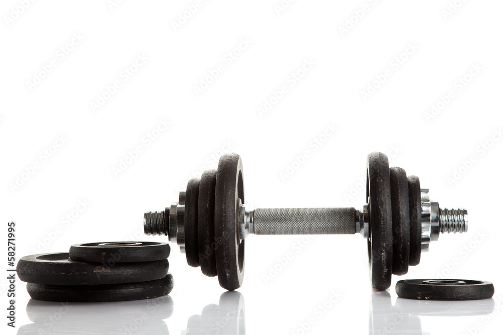 dumbbell isolated on white background dumbbell isolated on white background