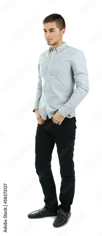 Handsome young man isolated on white Handsome young man isolated on white