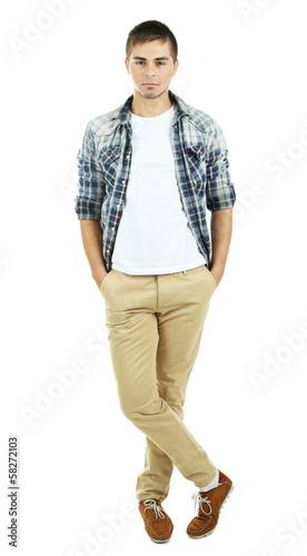 Handsome young man isolated...