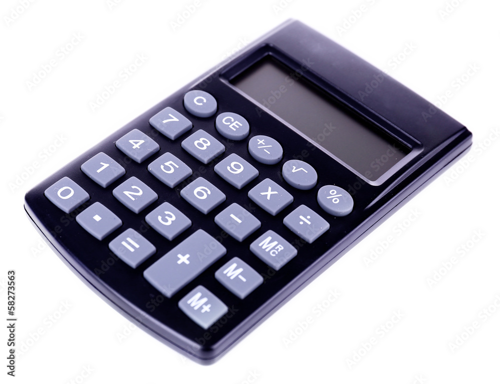 Digital calculator isolated on white Digital calculator isolated on white
