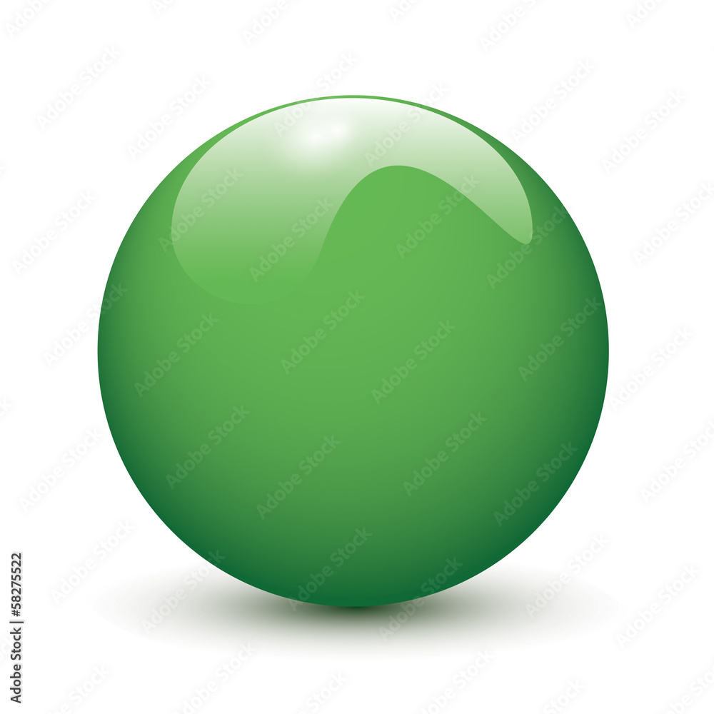 Green glossy ball