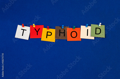 Tableau sur toile Typhoid -  sign for medical fitness and health care