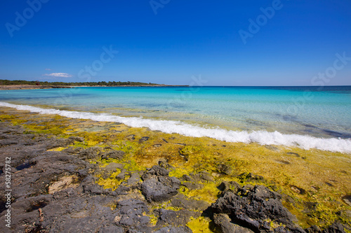 Menorca Son Saura beach in Ciutadella turquoise Balearic