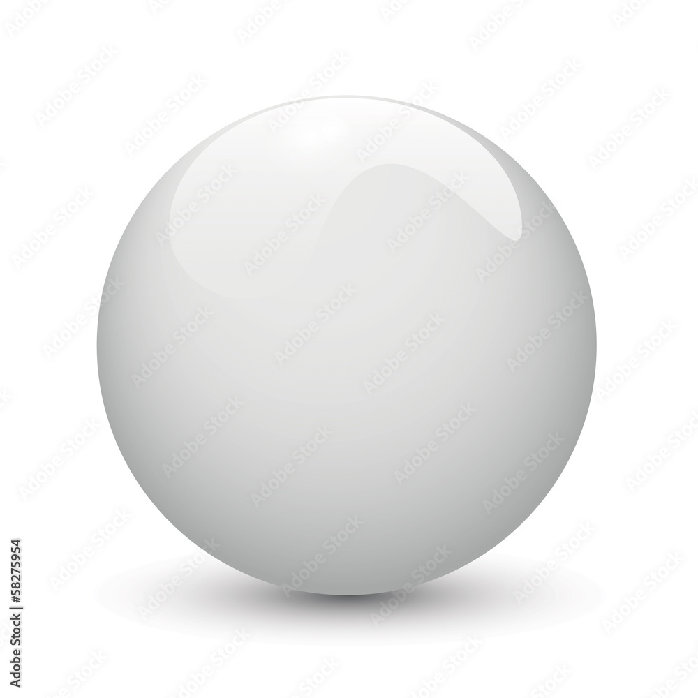 White glossy ball White glossy ball