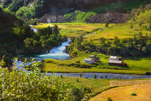 Village in Flam - Norway photo