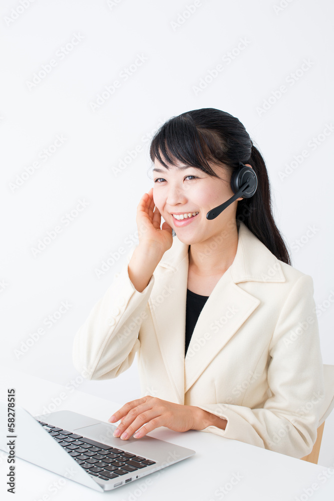 young asian businesswoman on white background young asian businesswoman on white background