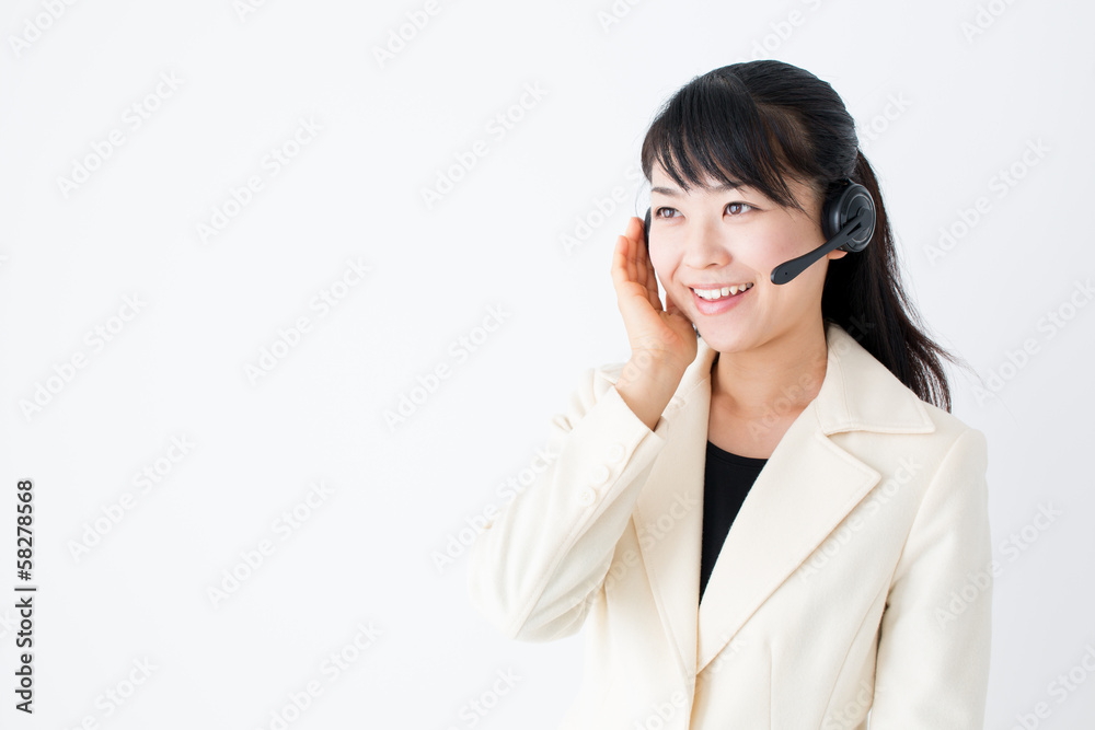 young asian businesswoman on white background young asian businesswoman on white background