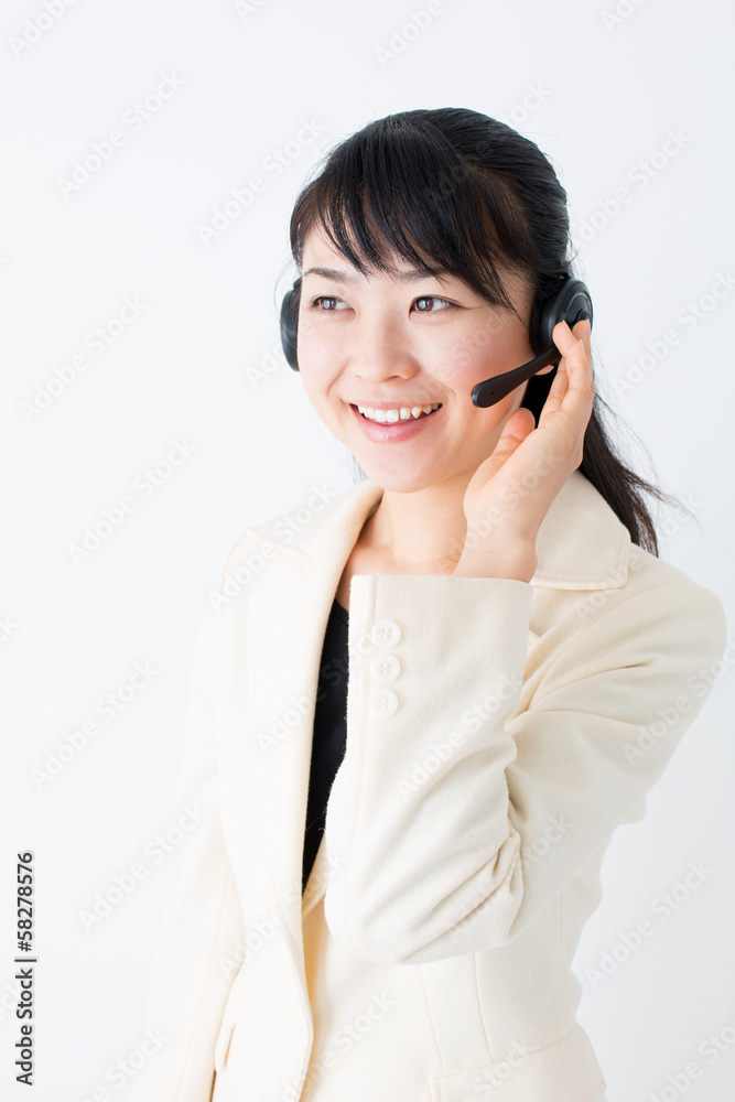young asian businesswoman on white background young asian businesswoman on white background