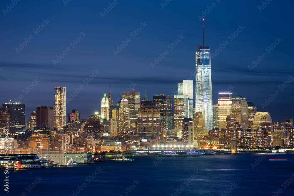 New York skyline de nuit