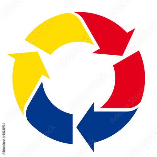 Recycling zeichen bunt