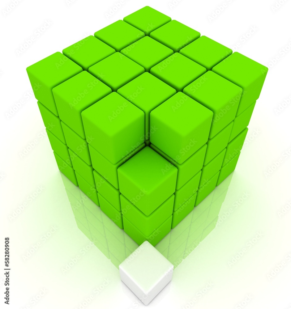 one square standing out from the crowd