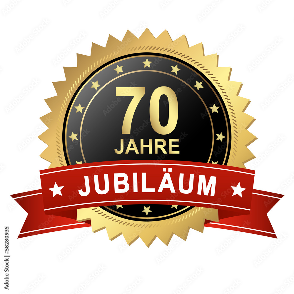 Button mit Banner - Jubiläum 70 Jahre Button mit Banner - Jubiläum 70 Jahre
