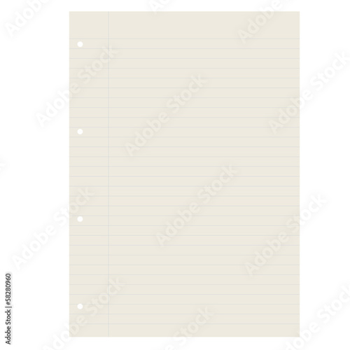 Leeres Blatt Recycling Papier liniert