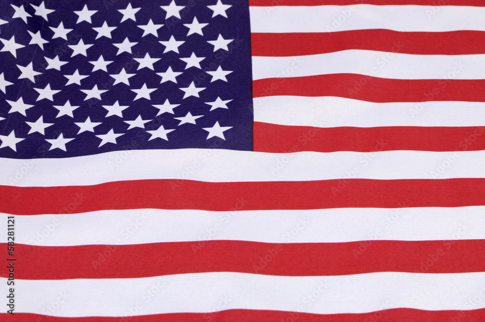 Fototapeta premium Background close up of USA Stars and Stripes flag