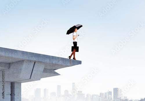 Wallpaper Mural Businesswoman on bridge Torontodigital.ca