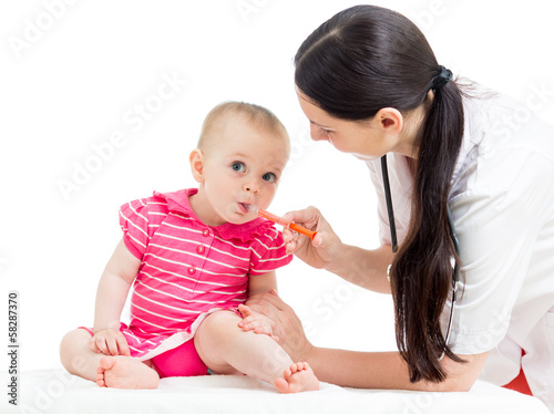 doctor giving drug to baby ...