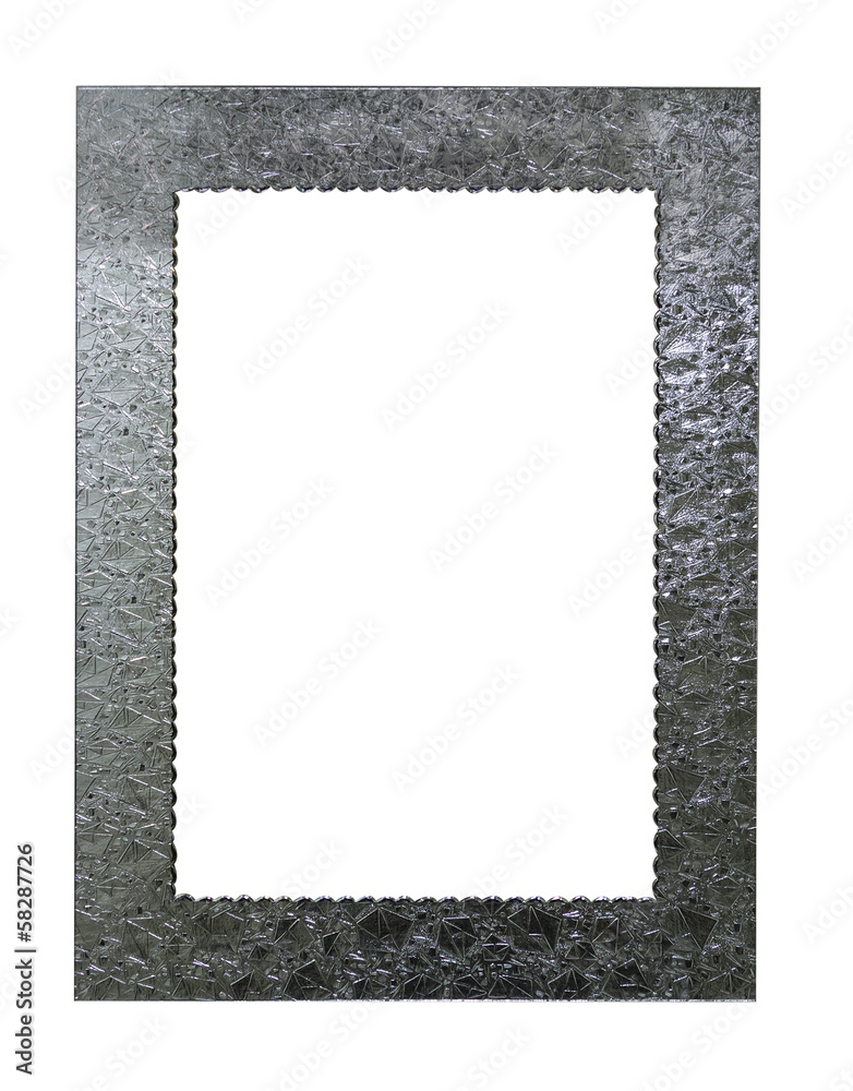 Fototapeta premium Srebrna ramka na zdjęcia na białym tle