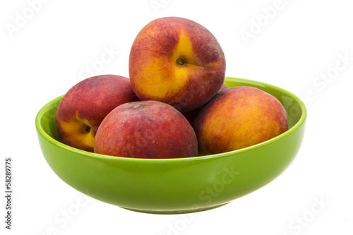 Ripe bright peaches