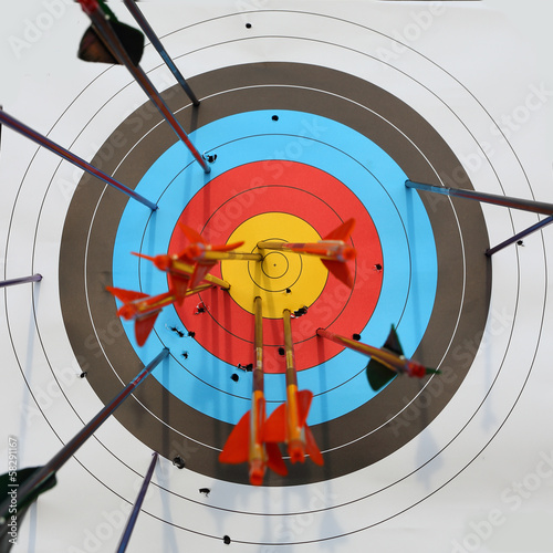 arrows hit target, successful concept