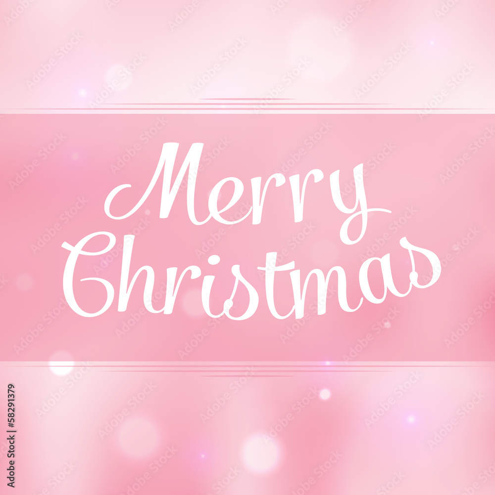 Merry Christmas typographic greeting card