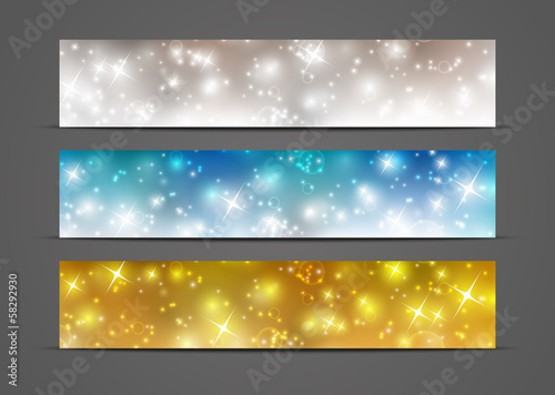 Set of horizontal banners 500 x 100 size