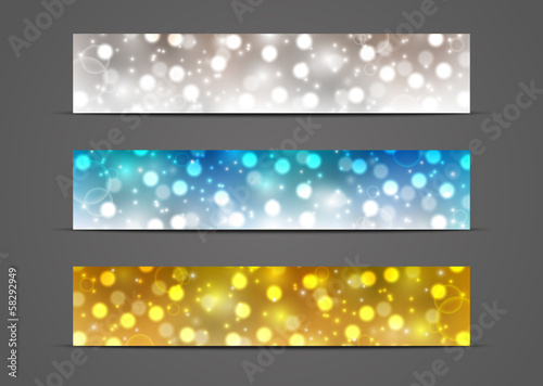 Set of horizontal banners 500 x 100 size