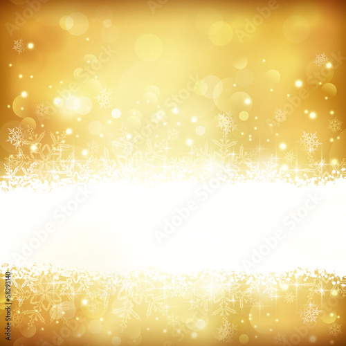 Golden glowing Christmas background