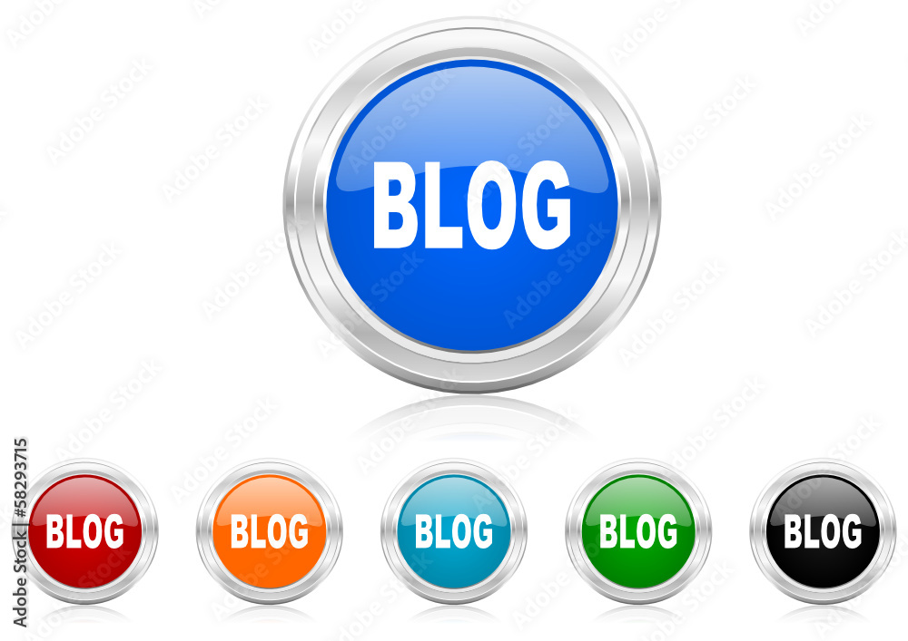 blog icon vector set blog icon vector set